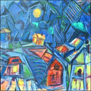 painting: "Houses at Night"