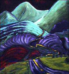 painting: "Road to the Mountains" 