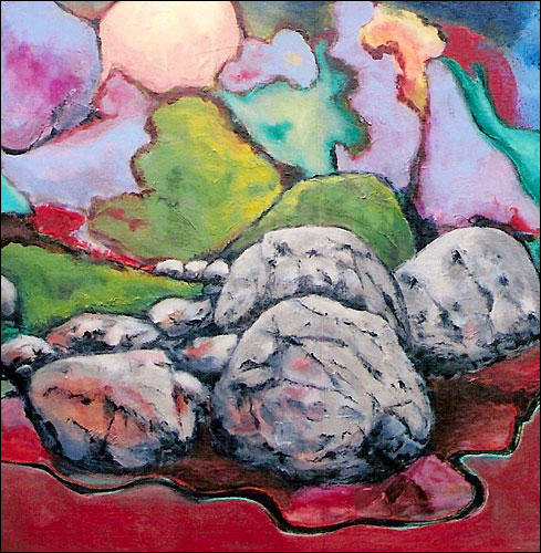 Landscape Puzzle Two - 24" by 24" - acrylic - $750. +S&H